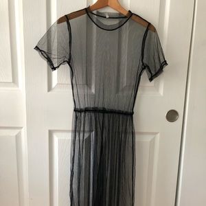 Mesh maxi dress